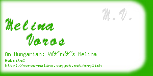 melina voros business card